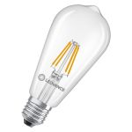 Ledvance Classic LED E27 Pear Filament Clear 3.4W 470lm - 827 Extra Warm White | Replaces 40W