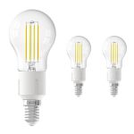Multipack 3x Calex Smart Tuya Wifi E14 Ball 4.5W 450lm - 818-830 Tunable White | Dimmable - Replaces 40W 