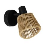 Eglo Wall Light Keelby Steel Black | IP20 - Suitable for 1x E14