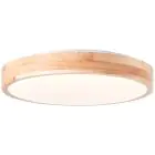 Brilliant Slimline Ceiling Light Metal Wood Plastic White 22W 2400lm - 830 Warm White | 345mm