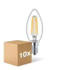 Multipack 10x Philips Corepro LED Candle E14 Filament Clear 6.5W 806lm - 840 Cool White | Replaces 60W
